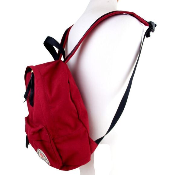 Marc by Marc Jacobs NY RED COTTON CANVAS BACKPACK SHOULDER BAG HANDBAG PURSE - Picture 4 of 10